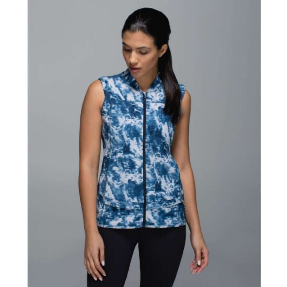 Lululemon Light Speed Vest Sea Side Silver Fox Alberta Lake Blue | Size 6